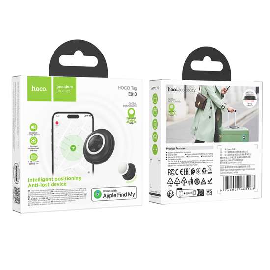 Localizador Ratreador GPS HOCO E91B | Rastreador Bluetooth Antipérdida