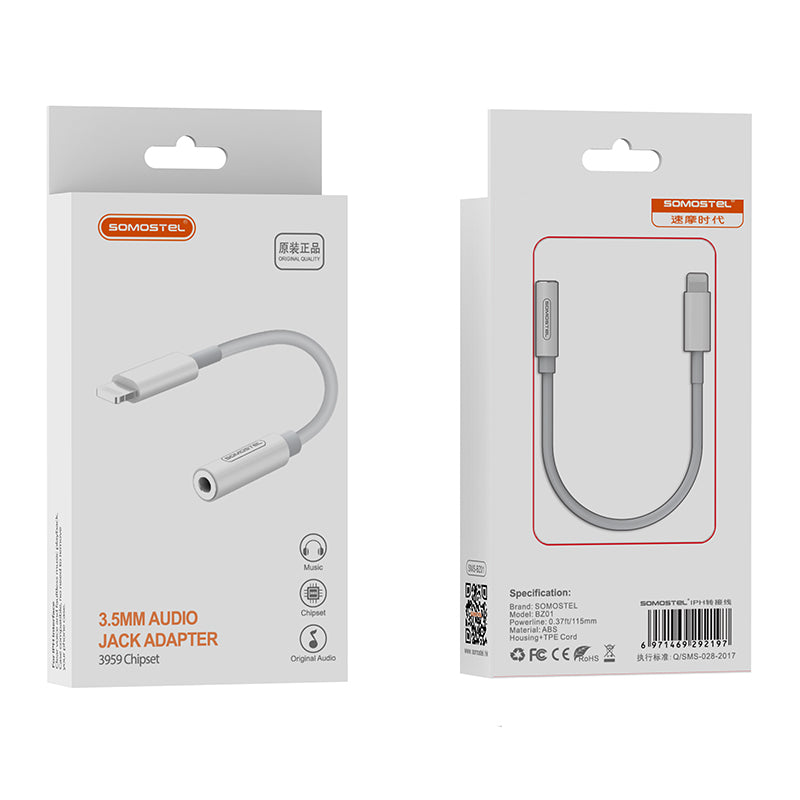 Cable Adaptador Audio Jack 3.55mm a Lightning Interface