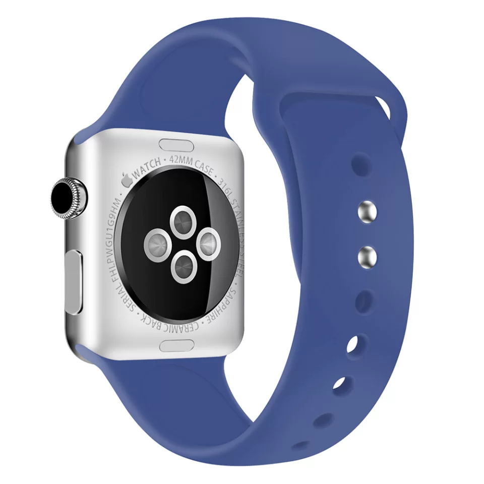 Correa silicona Apple Watch 42mm-44mm-45mm/Celeste Oscuro