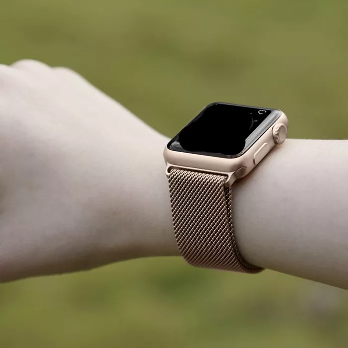 Correa Apple Watch Malla Acero Inoxidable 38mm 40mm 41mm/Dorado Vintage