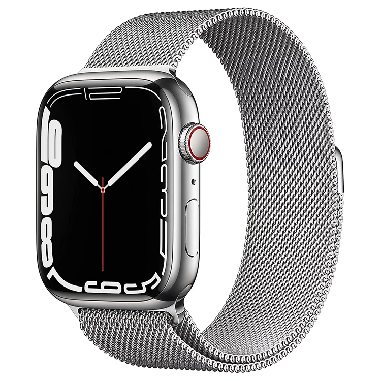 Correa Apple Watch Malla de acero Inoxidable 42 44 45mm Silver