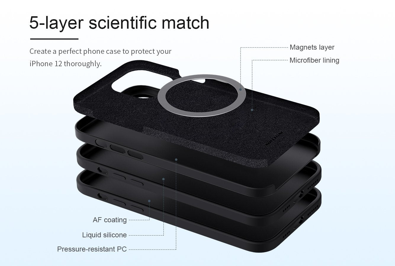 Carcasa iPhone 12 Silicona Flex Pure Pro MagSafe