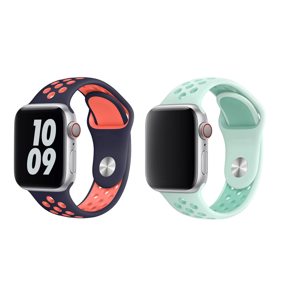 Correas silicona Apple Watch 42 44 45mm Pack 2 L