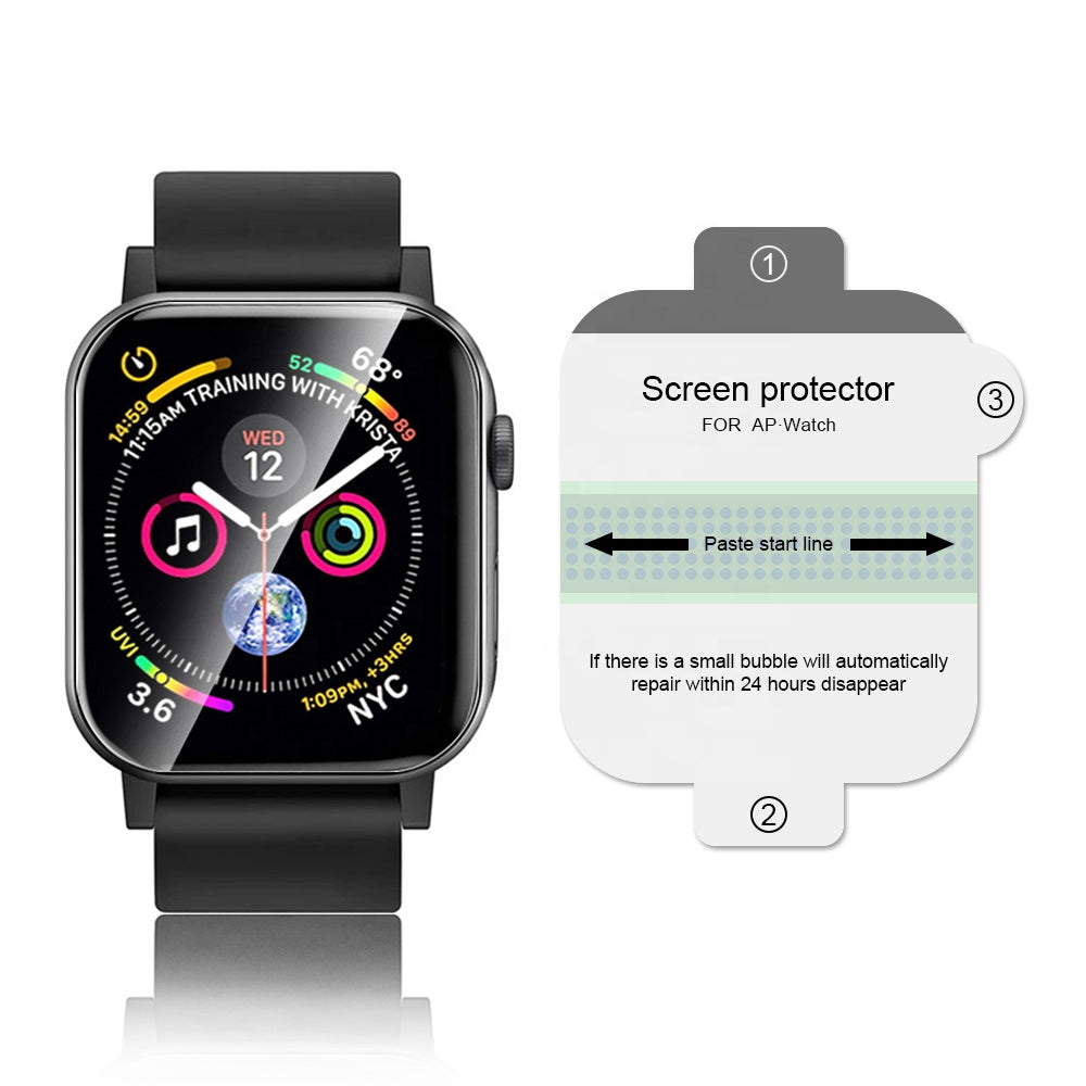 Láminas 42mm Hydrogel Apple Watch x2 Full Con Kit De Instalación