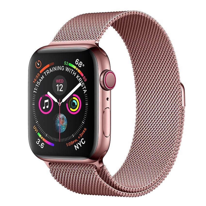 Correa Apple Watch Malla de acero Inoxidable 42mm-44mm/45mm Rosado Gold