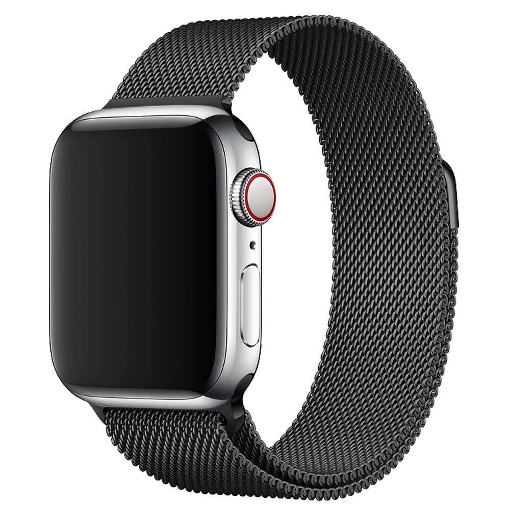 Correa Apple Watch Malla de acero de Inoxidable 42 44 45 46 49mm/Negro