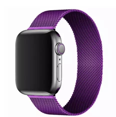Correa Apple Watch Malla de acero Inoxidable 42mm-44mm-45mm/Morado