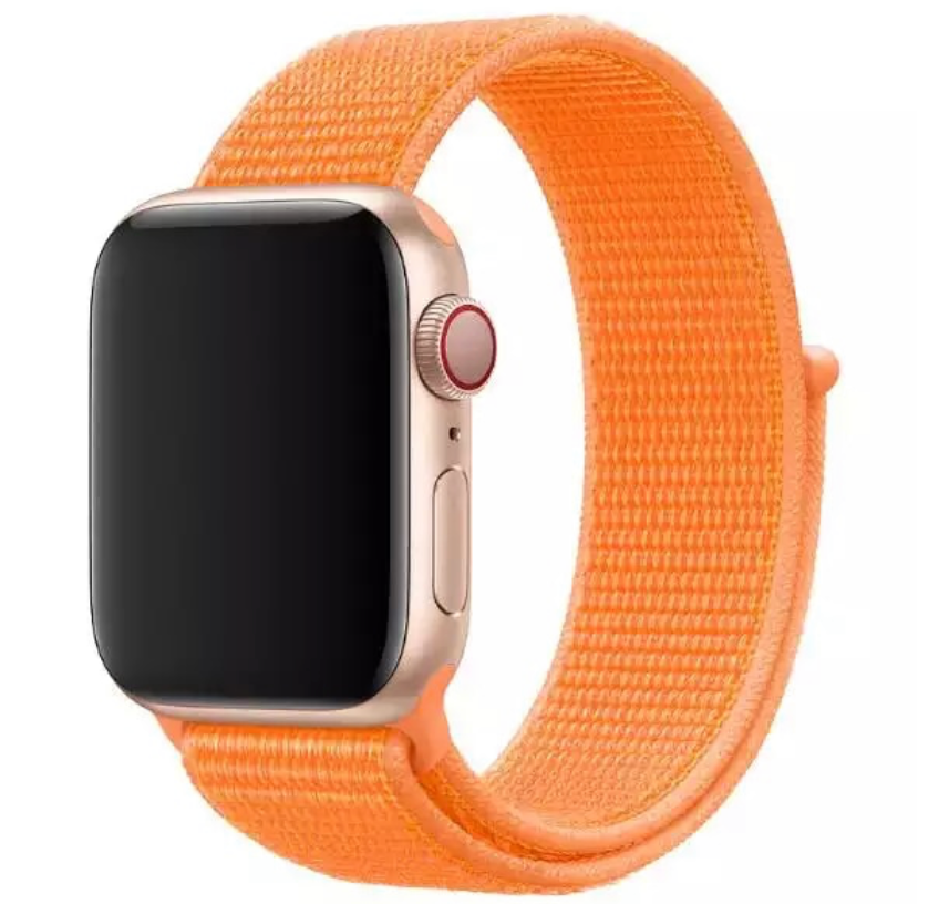Correa Nylon Velcro Para Apple Watch 38mm-40mm/ Naranja