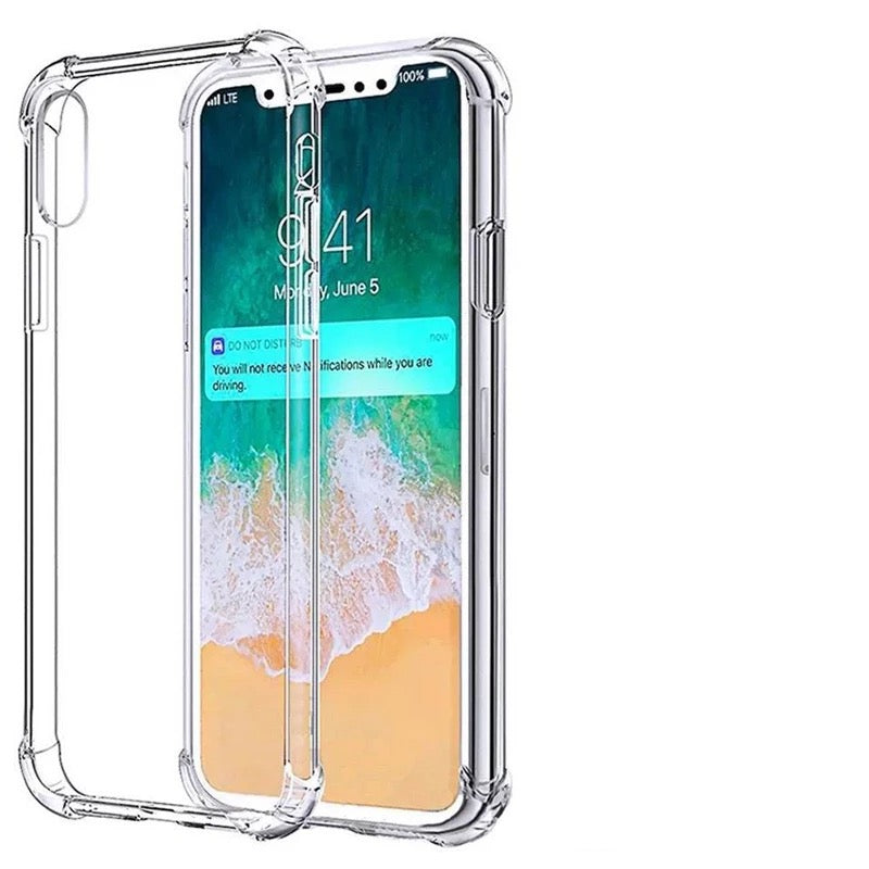 Carcasa Transparente Reforzada iPhone XR + Vidrio templado