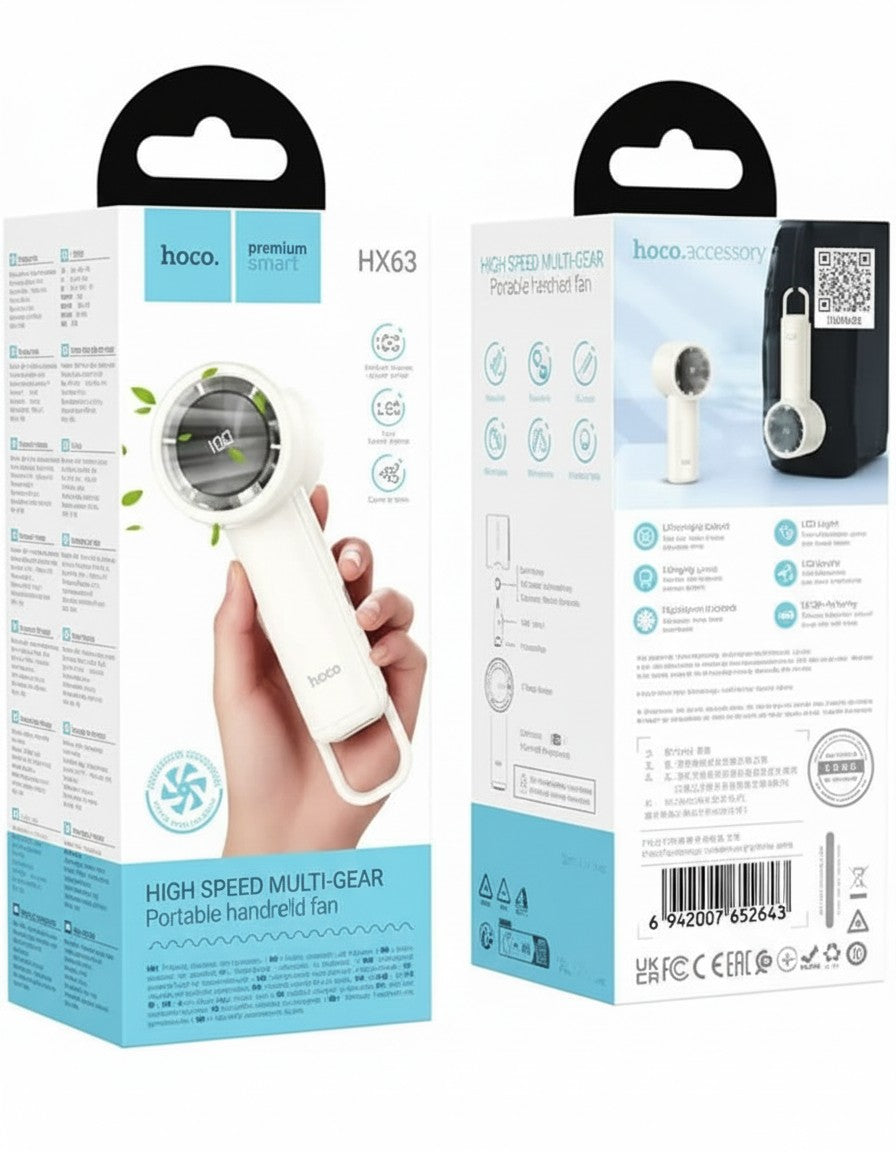 Ventilador Mini Portátil De Mano Recargable Tipo C- Alta Velocidad