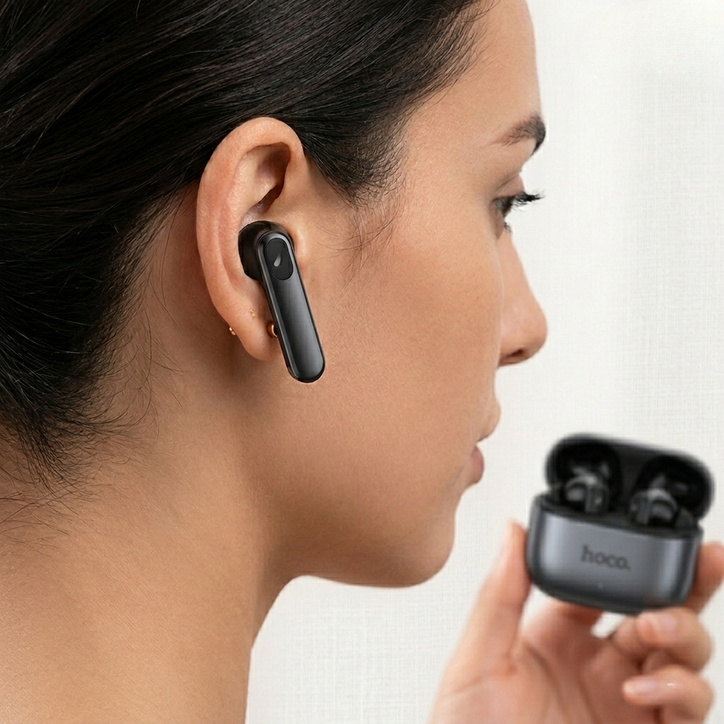 Audífonos Bluetooth HOCO con Traductor IA – 134 idiomas + ANC