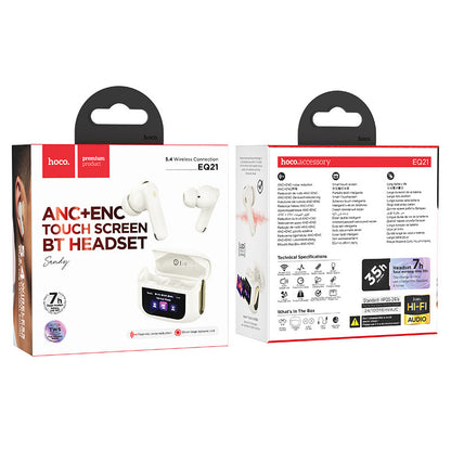 Audífonos Bluetooth Hoco Pantalla  Touch Led