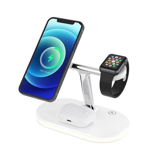 Cargador inalámbrico 3 en 1 iPhone 12,12Pro,12ProMax, Apple Watch, AirPods/15w