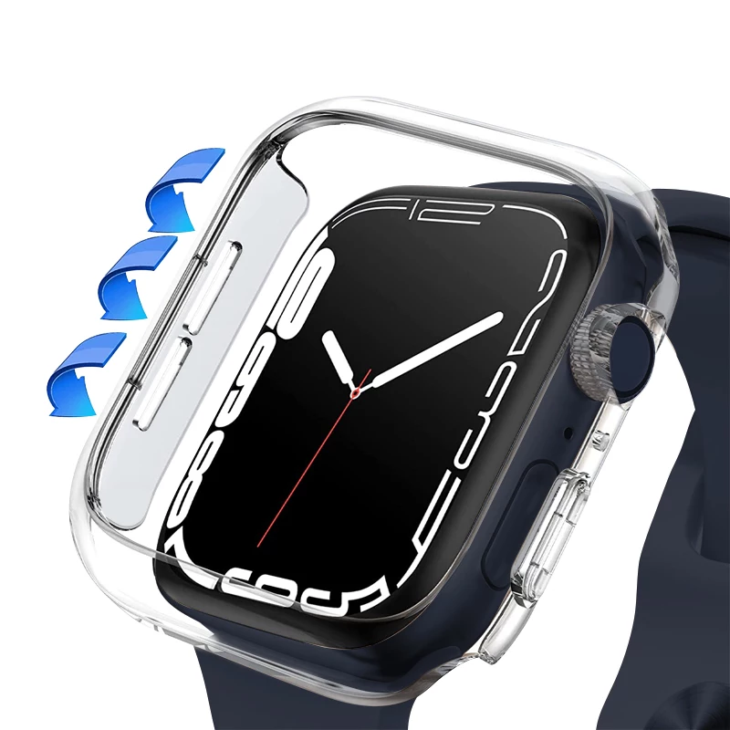 Carcasa Bumper (Borde)Acrílico Transparente  Apple Watch 45mm/41mm