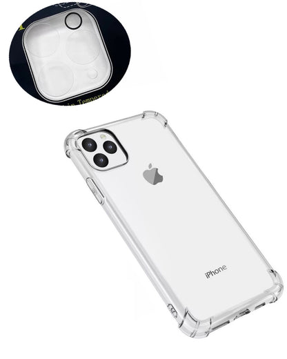 Carcasa Reforzada iPhone 11 Pro +lámina Cámara + Vidrio Full