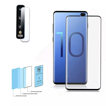 Samsung S10 Plus Lamina Pantalla Polymero Full+ Vidrio Cámara