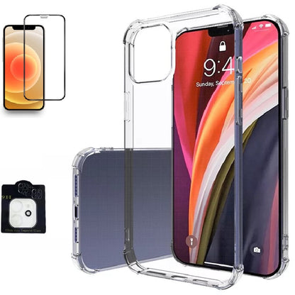 Carcasa Reforzada iPhone 12 Mini +lámina Cámara+vidrio Full