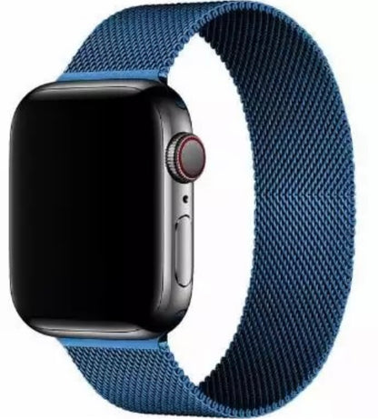 Correa Apple Watch de Malla acero de Inoxidable 42 44 45 46 49mm-Azul