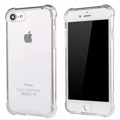 Carcasa Silicona Transparente Reforzada iPhone 7+ Vidrio templado