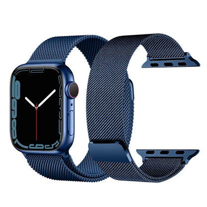 Correa Apple Watch de Malla acero de Inoxidable 42 44 45 46 49mm-Azul