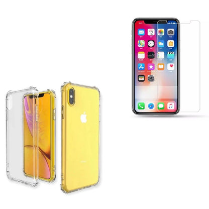 Carcasa Transparente Reforzada iPhone XR + Vidrio templado
